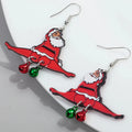 New Arrival 2024 Christmas Funny Santa Claus Ballet Split Bells Fashion Party Jewelry Custom Acrylic Drop Earrings