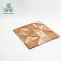 MUMU Modern Fluted Wall Covering 3D Art Wooden Mosaic Tile Wainscoting Cladding Sheet Wood Wall Panel