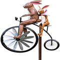 Vintage Bicycle Metal Wind SpinnersBicycle Bike Frogs/Bunnies/Mantis/Cat Spinner for Yard Garden Lawn Windmill Decoration