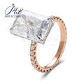 Pave Seting 14K Gold Ring  Diamond Ring Reddit Hot Sell Ring Customized Crushed Ice Radiant Cut Fine Jewelry  Holycome Jewelry