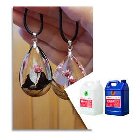 High Transparency Crystal Texture Artificial Flower Resin Pendant Bubble-free Anti-yellowing Epoxy Resin for DIY Jewelry