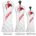 Drop Shipping 3pcs/ Set 1x Driver 1x Wood 1x Hybrid Cover Black White PU Leather Golf Club Headcover Driver Wood Cover Set