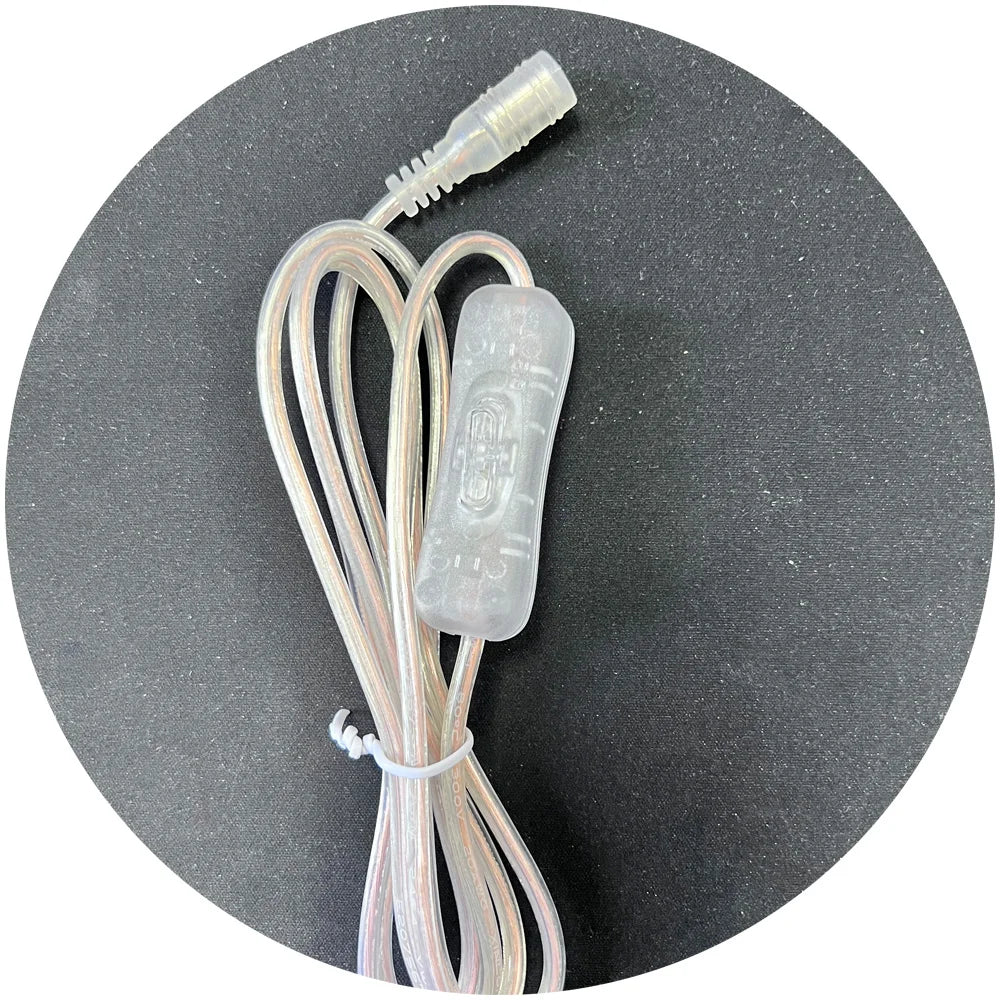 Led Neon Light  Transparent 1.5m 5521 DC Connector Wire With 304 Switch for Led Light