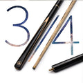 Jianying 57inch 3/4 Jointed Ash Wood Snooker Billiard Cue Sticks with Brass Joint 10mm Tip Size Extension 19oz Weight Durable