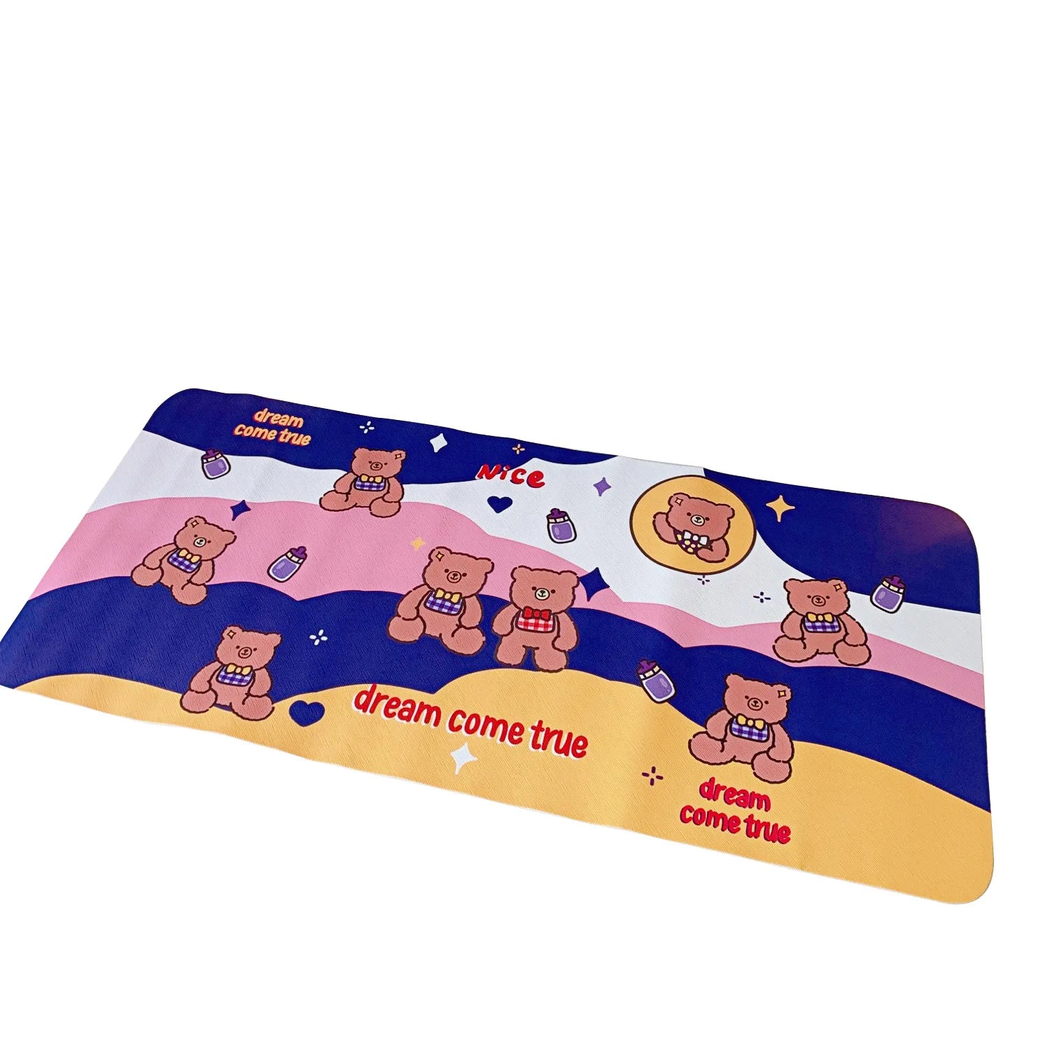 Cartoon Animals Desk Pad Student Oversized Study Desk Pad Waterproof Computer Keyboard Pad