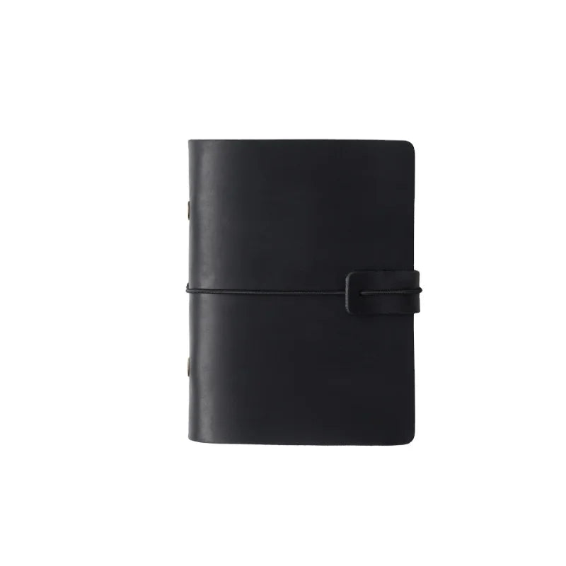 AIGUONIU Vintage A7 Notebook Binder Genuine Leather Daily Planner Journal Sketchbook for Drawing Loose-leaf Hardcover Stationery