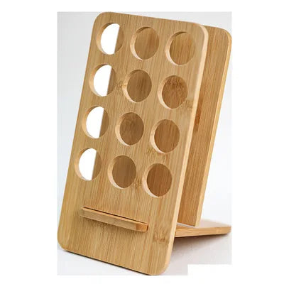 Bamboo Essential Oil Display Stand Bamboo Wood Wooden 12 Hole Detachable Essential Oil Stand Essential Oil Bottle Stand Holder