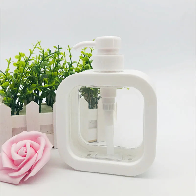 300ml 500ml Square  Cosmetic Container Plastic Colorful Hand Wash Liquid Soap Foaming Bottles Body Lotion Foam Bottle with Pump