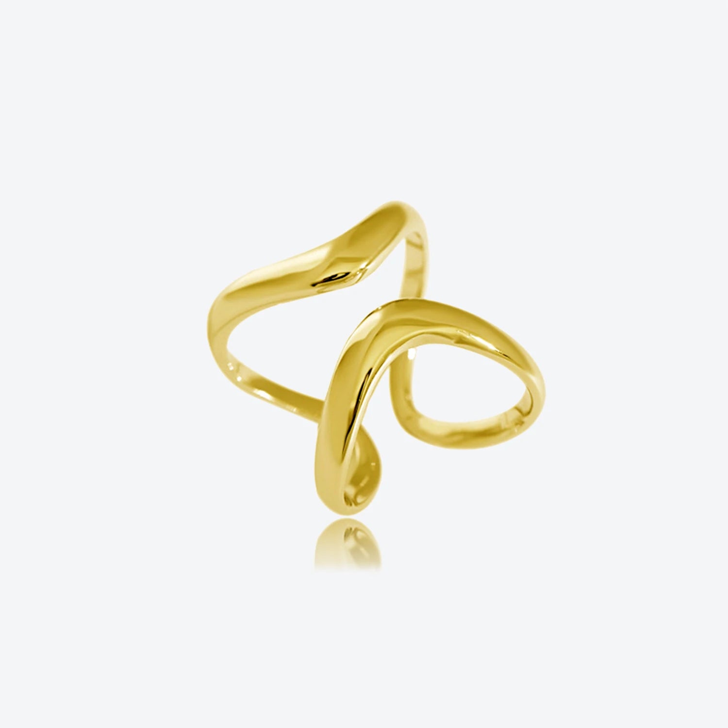 FUAMAY Silver 925 Ring That Can Be Worn on Multiple Sides Geometric Opening Ring Minimalist Ring