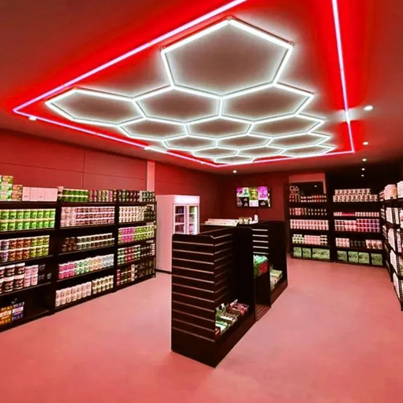 Gaonengo Anti Glare Super Bright Big Hexagon Light Led Office Shop Supermarket Lights MegaBDM
