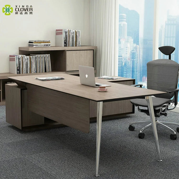 European Executive Desk Luxury Manager Furniture Modern L Shaped Office Table