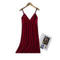 2023 New Winter Warm Sling Nightdress Solid Color Velvet Pajamas Solid Color Nightdress Sleepwear
