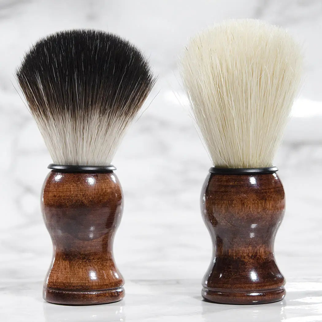 Hair Shaving Brush With Wooden Handle Men's Hair Salon Tool Shaving Brush Badger Hair Shaving Brush
