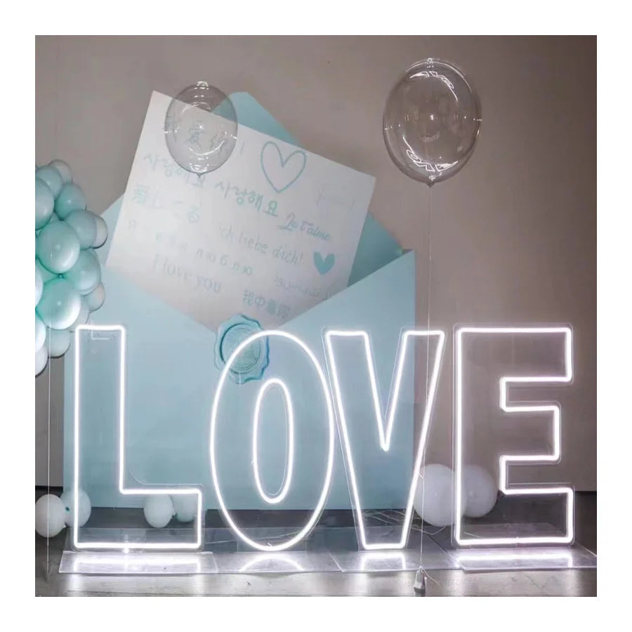 2025 New Year Wedding Event Decor Marry Me Large Lights 3ft 4ft Alphabet Giant Led Light up Led Neon Number Letter Party Supply