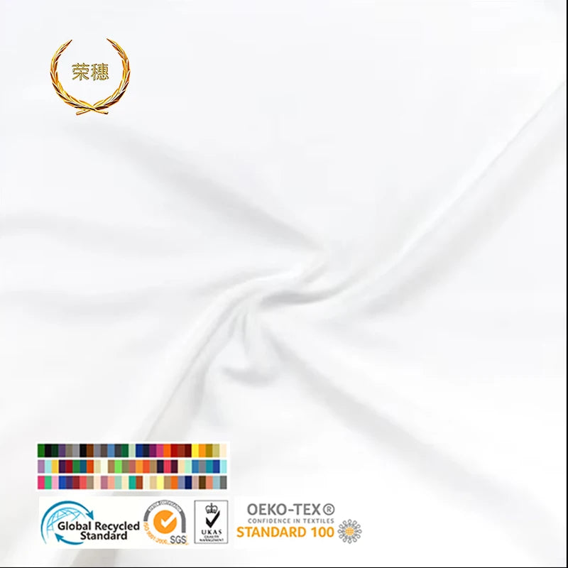 Wholesale White Color Polyester Dty Brush Dbp Double Brushed Poly Jersey Fabric Stretch High Quality Fabric White
