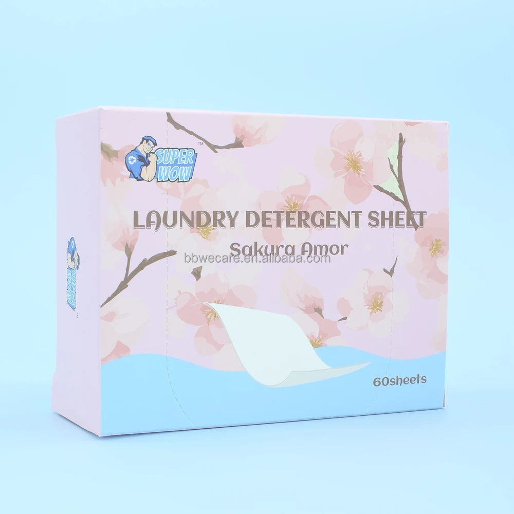 Factory Price Household Laundry Detergent Laundry Tablet Washing Sheets Biodegradable Laundry Detergent Paper Washing Sheets