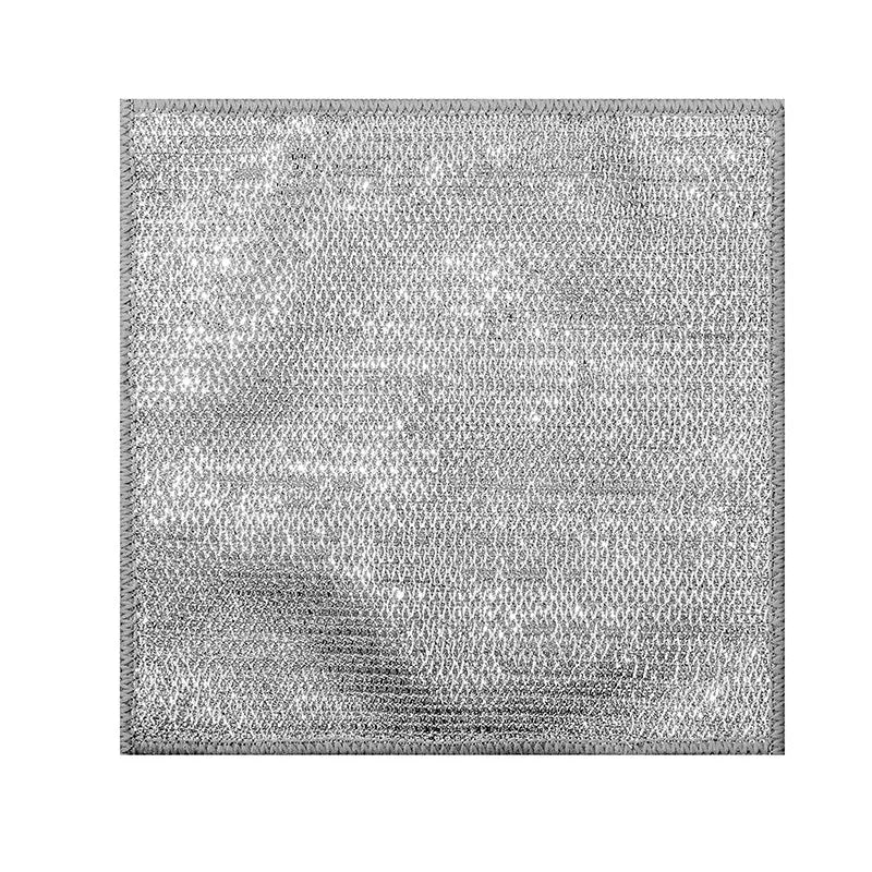 Durable Eco-Friendly Microfiber Silver Wipes 20x20cm Quick-Drying Absorbent Kitchen Cleaning Cloths for Glass & Dish Polishing
