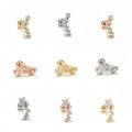 CZ Zircon Titanium Stud Earrings Hypoallergenic Office Lady Style Ideal for Work and Everyday Use