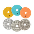 100mm Stone Tool 3 Step Marble Granite Polishing Pad Buffing Sanding Grinding Pads