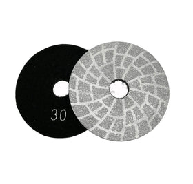 Hot sale 4'' vacuum brazed grinding disc wet or dry use #30 #50 #100 for granite marble