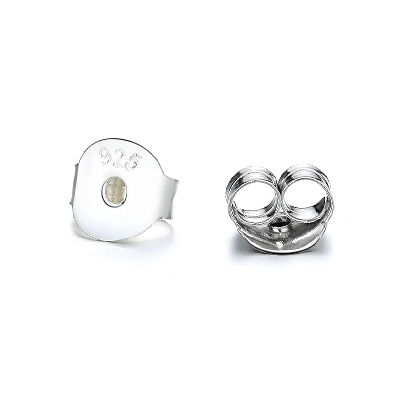 925 Sterling Silver Earring Plugs Ear Back Stud Earnuts Gold Plated Earring Back Stopper for Earrings Accessories