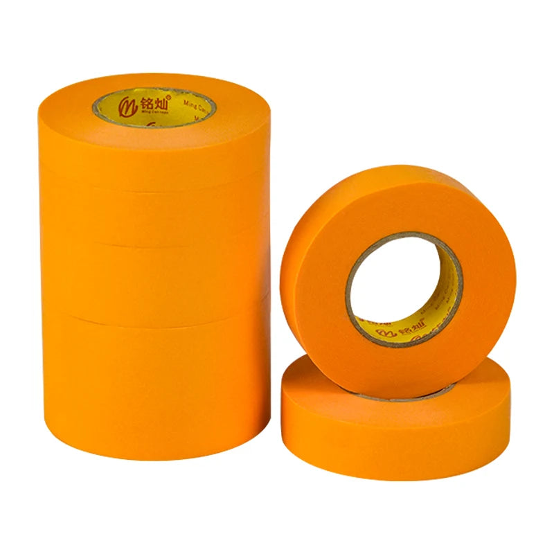 Mingcan Heat Resistance 100 Degree Goldband Masking Tape Jumbo Roll for Car Automotive Painting Indoor Outdoor Use