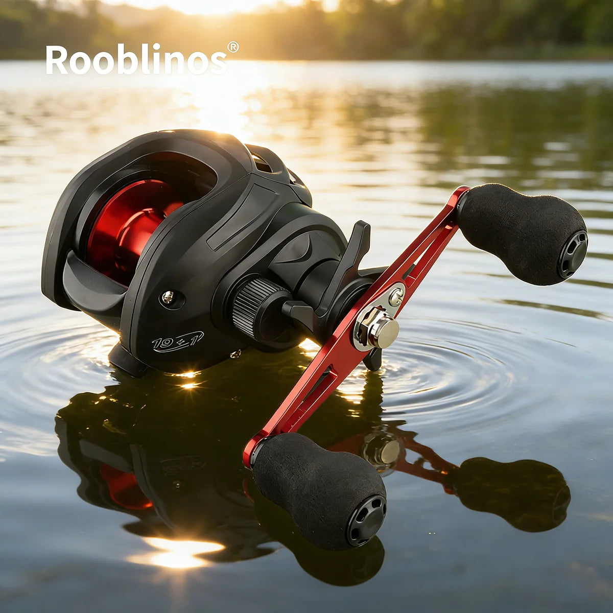 [Germany Stock] Rooblinos AC2000 Baitcasting Left Hand 7.2:1 Gear Ratio Aluminum/Nylon Structure Dual-speed System Lake