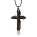 Fashion Diamond Nickle Free Stainless Steel Cross Pendant Necklace