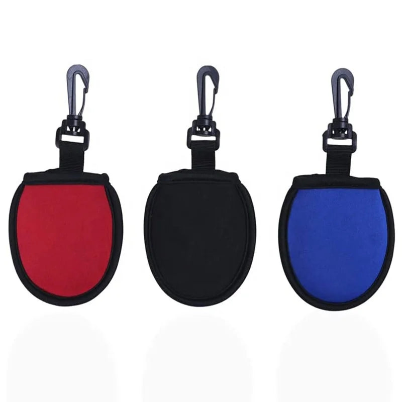 Single Mini Golf Ball Washer & Cover with Hook Neoprene Material Travel-Friendly Custom Logo Option-Portable Sports Accessory