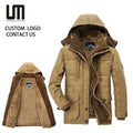 OEM ODM Hot Selling New Winter Men Thicken Warm Polyester Padded Jackets Hooded Windbreaker Parka Plus Size Coats