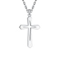 S925 Hope Star Cross Pendant Men's Pure Silver Necklace Fashion Guardian Silver Jewelry Gift