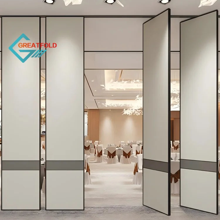 Modern Design Operable Soundproof Melamine Partition Wall for Office School Hospital Meeting Rooms Sliding Foldable Movable