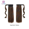 Non Shedding White Women Fashion Synthetic Hair fairy Hair Wrap Around Ponytail Extensions with Shiny Tinsel Hair for Women