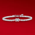 Hot Selling 925 Sterling Silver 1ct Moissanite Diamond Tennis Chain Bracelet for Women