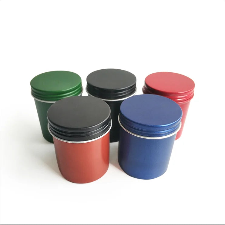 Mini Round Metal Tin Can Packaging Box for Snacks Baby Food Tea & Candles with Screw Cap Seal