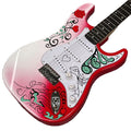 ST Kind White Body Electric Guitar with SSS Pickups & Tremolo Fast Shipping Features Rosewood Back/Side & Flower Pickguard
