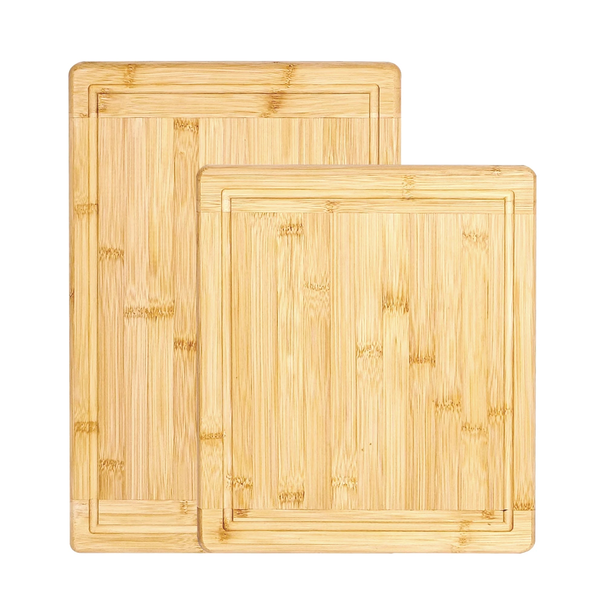 Customized Size Bamboo  Chopping Blocks With Juice Tray Groove and Kitchen Food Grade Wood Cutting Board for Gift