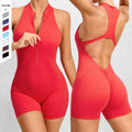 Popular Breathable Comfortable Jumpsuit Zipper Closure Open Back Hip Lifting Yoga Fitness Jumpsuit