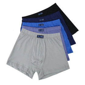 Men's Boxer Briefs Pure Cotton Shorts Adult Cotton High Waist Loose Breathable Underwear