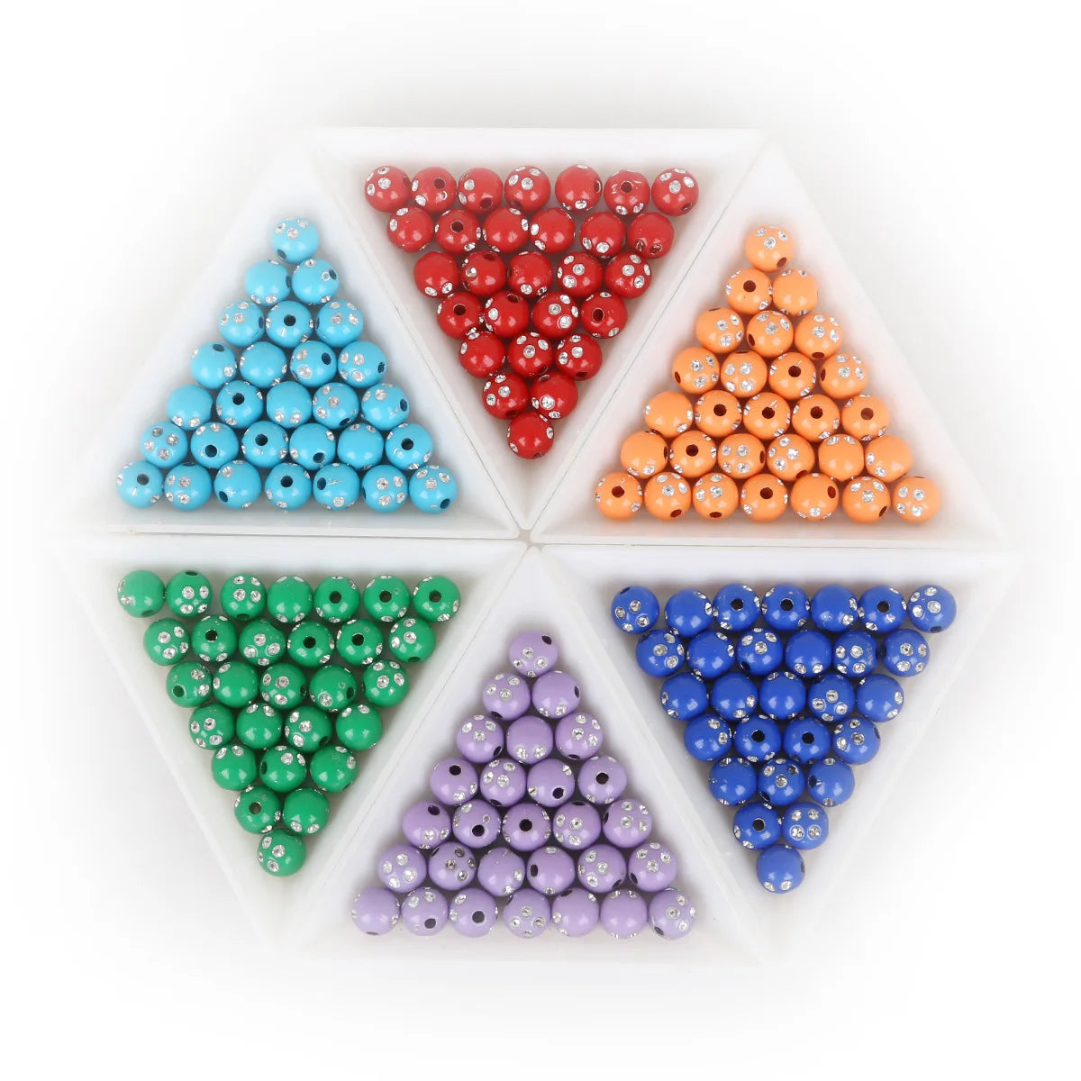 Handmade Diy Material Acrylic Rhinestone Ball Loose Beads for Bracelets Earrings Hair Accessories Jewelry Making