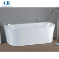 Freestanding Acrylic Soaking Bathtub Round Eco-Friendly White Modern Design for Bathroom Spa Use CN