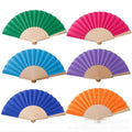 Events Stock 23cm Folding Fan Pure Color Wooden Fans Custom for Wedding Party Hand Fan