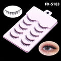FX-S183 Short 5 Pairs False Eyelashes Eye Lashes Wholesale Manga Full Strip Eyelashes Private Label Eyelashes Lashes Strip