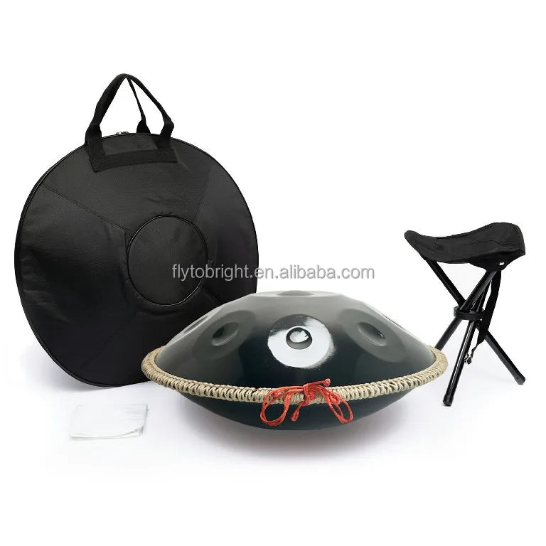 Durable 9-Tone Handpan Percussion Instrument Stainless Steel Tongue Drum