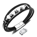 Men's Retro Fashion Woven Leather Bracelet Classic Style Hip Hop Inspired Charm Bracelets for Wedding Parties Gift Idea
