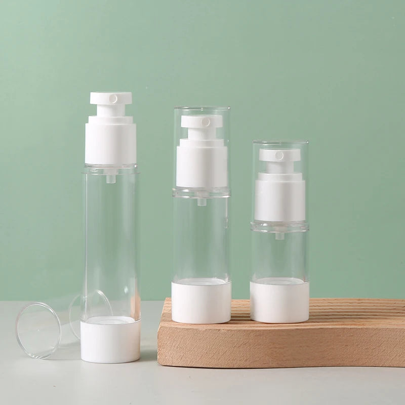 Cosmetic Luxury Airless As Mist Spray Bottle 15ml 30ml 50ml Vacuum Pressed Empty Customizable Screen Printed Screw Cylinder
