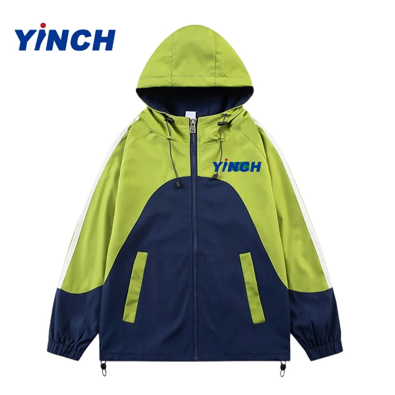 For Canvas Winter Stand Collar Hooded Outerwear Lightweight Windbreaker Jacket for Men and Women
