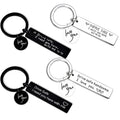 Blank Laser Engraving Keychain Black Attractive Silver Medal Black Key Ring Key Keychain Drive Safe I Need You Here With Me
