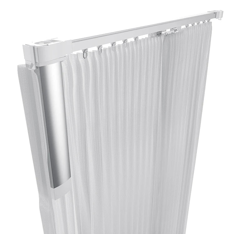 Hot Sell Good Quality Built-In Plain Electric Home Smart Shutter Curtain for French Windows Modern Design