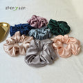 Silk Scrunchie Oversized Pink Silk Scrunchie 100% Pure Silk Scrunchies Hair Ties Women Hair Accessories